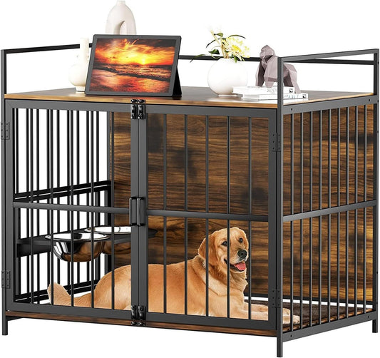 Dog Crate Furniture-Style Cages for Large Dogs Indoor Heavy Duty Super Sturdy 41'