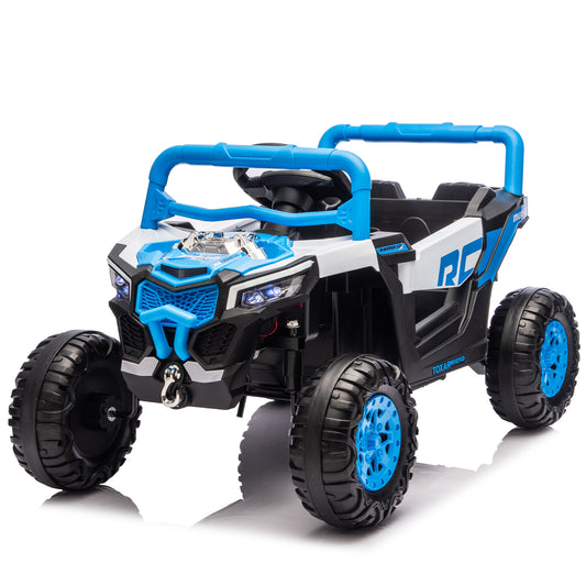 12V Kids Ride On Electric UTV W/2.4G Parents Control,Slow Start&Swing Function,Anti-Slip Wheels with Front Shock Absorbers,LED Lights,Built-in music player,Long-Lasting Battery,for Kids Aged 3-5