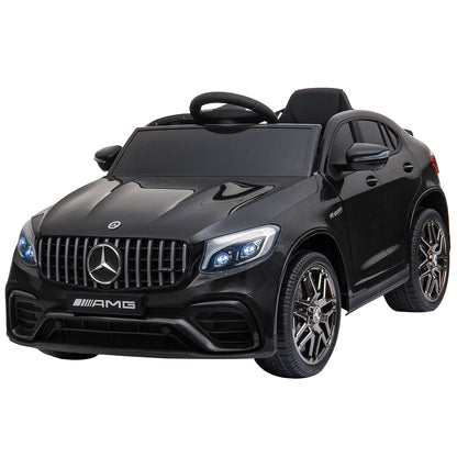 12V Toddler Ride On Car with Remote Control, Mercedes Benz AMG GLC63S Coupe, Electric Car with 2 Speed, MP3 Player, Light, Horn, Songs, Suspension, Black