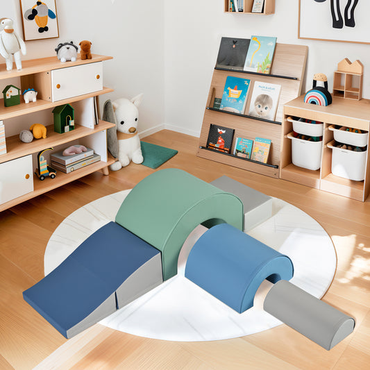 5-Piece Kids Climbing Toys for Toddlers, Foam Climbing Blocks for Babies, Kids Crawling and Climbing Indoor Active Play Structure