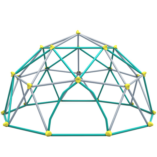 12ft Geometric Dome Climber Play Center, Kids Climbing Dome Tower, Rust & UV Resistant Steel Supporting 1000 LBS