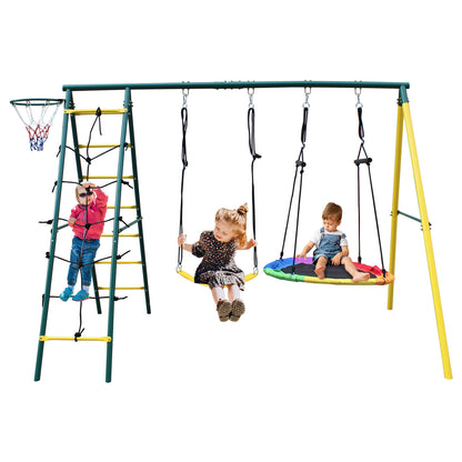 Kindergarten outdoor backyard oxford rope swing kids swing climbing frame combination