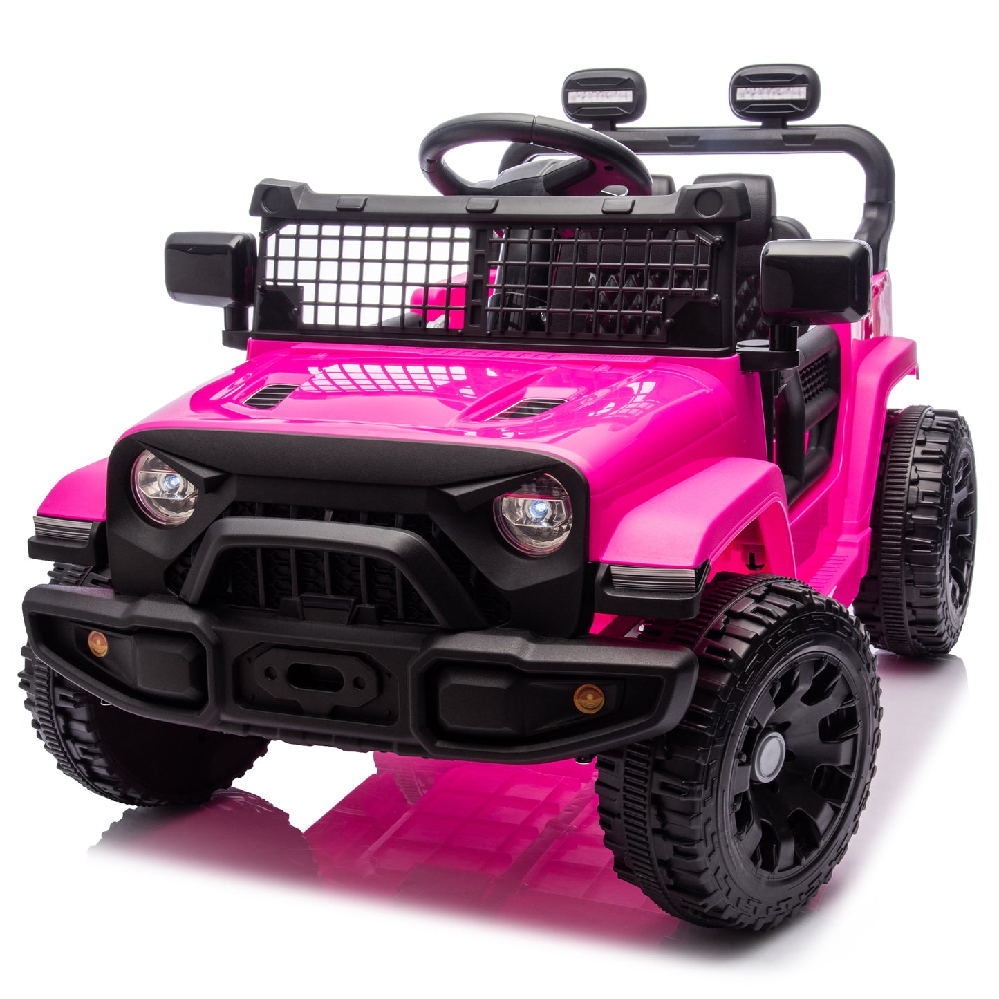 24V Kids Ride on Car W/Parents Control,Four-wheel suspension,2WD,Power display,Bluetooth,MP3,Music,LED headlight,Provide a speed of 1.86-3.11MPH For Kids Around 3 years old.