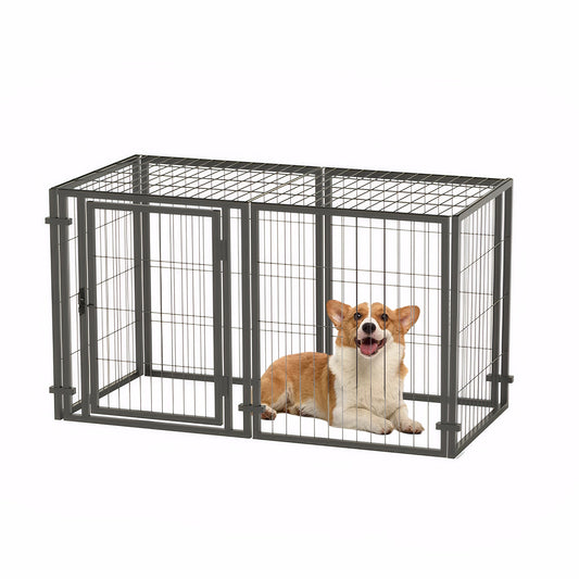 47.2' Dog Crate for Small Medium Large Dogs, Puppy Dog Playpen for Yard Indoor Outdoor Use, Pet Dog Cage Kennel (47.2'L x 23.6'W x 23.6'H)