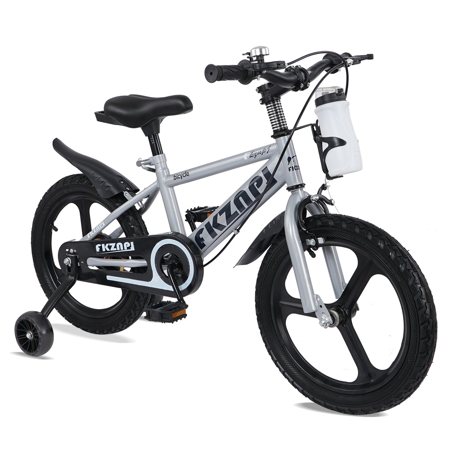 Kids Bike 16 Inch – High Carbon Steel Frame, Magnesium Alloy Wheels, Training Wheels with Night Glow, Adjustable Seat, Water Bottle – Girls & Boys Bicycle Ages 3-9, Toddler Bike