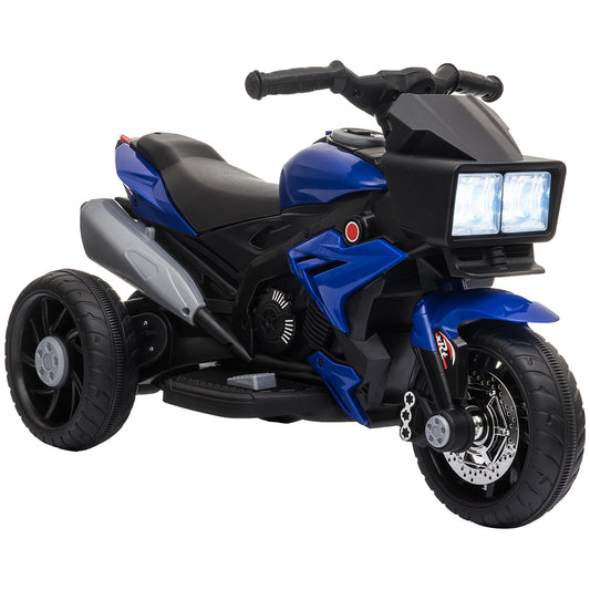 6V Kids Motorcycle Toddler Ride-on Toy, High-Traction Battery-Operated Mini Electric Motorbike with Forward/Reverse Switch, Music, Headlights, Horn, Blue