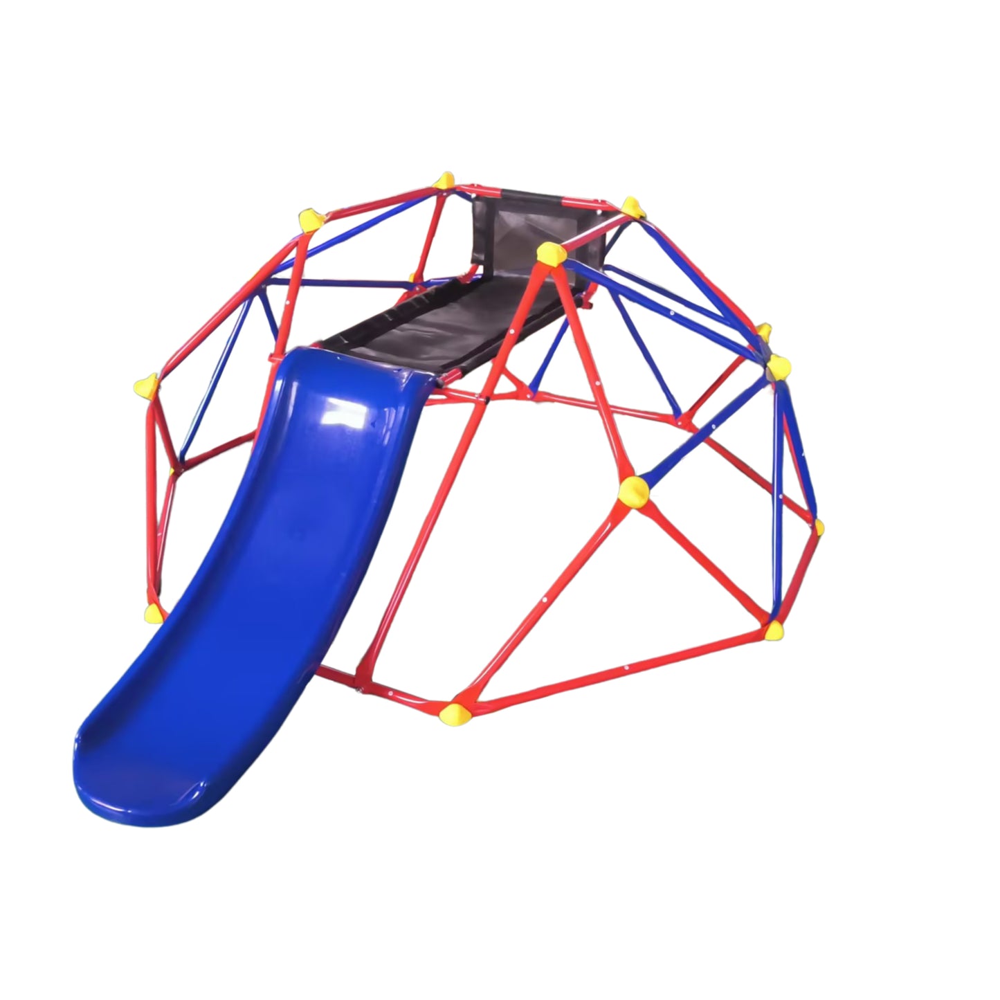 Innovative XCF007 6ft Dome Climber with 1.2m Slide and Climbing Stones in Blue + Red Metal