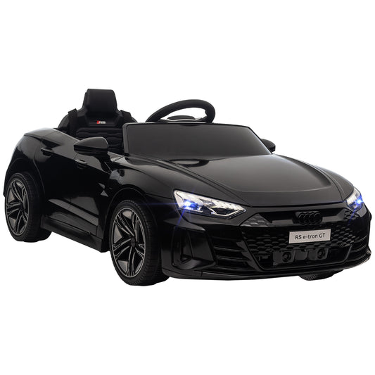Kids Ride on Car, 12V Licensed Audi RS E-tron GT 3.1 MPH Electric Car for Kids, Ride-on Toy for Boys and Girls with Remote Control, 4 Wheels with Suspension, Horn, Music, Lights, Black