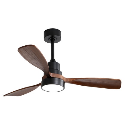 48 Inch Solid Wood DC Ceiling Fan with Light