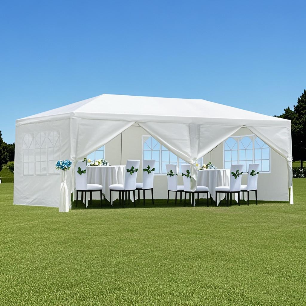 10x20' Outdoor Garden Gazebo Wedding Party Tent Canopy Marquee with 6 Removable  Sidewalls (Old Sku: W2185P192559)