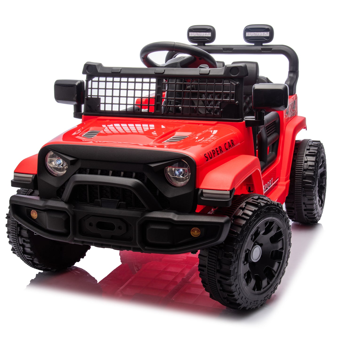 24V Kids Ride on Car W/Parents Control,Four-wheel suspension,2WD,Power display,Bluetooth,MP3,Music,LED headlight,Provide a speed of 1.86-3.11MPH For Kids Around 3 years old.