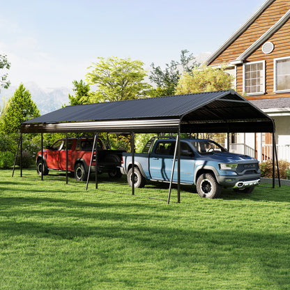 13 x 26.5 ft carport, 0.25mm thick, with protective film to prevent scratching, 2 pairs of adhesive gloves, 3 hooks, 12 expansion screws, 6 fixed iron pieces,versatile space,dark gray
